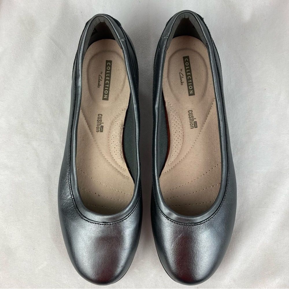 Collection by Clarks Gracelin Mara Pewter Silver Ballet Flats Women Size 7 - Picture 5 of 9